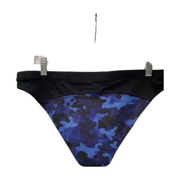 NWT Athleta Blue Black Freestyle Camo Bikini Bottom Size L - Picture 5 of 10